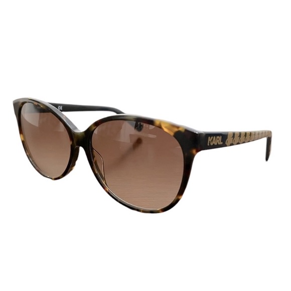 Karl Lagerfeld Accessories - NWT Karl Lagerfeld Paris 58MM Oval Sunglasses Havana Brown w/ Hard Case